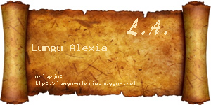 Lungu Alexia névjegykártya